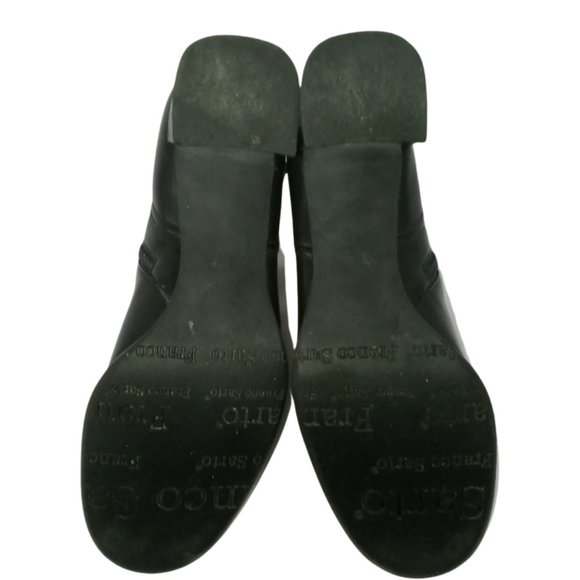 Franco Sarto Boots, Black Vegan Leather, Stretch Ankle Booties, Womens Size 10 - Picture 8 of 10